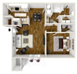 Floor Plan  1 Bedroom