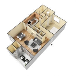 Floor Plan Retreat: One Bedroom Apartment