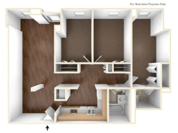 Three Bedroom Apartment Floor Plan Robinson Cuticura Mill Apartments