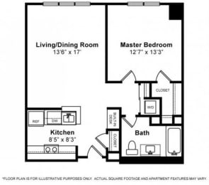 Floor Plan  Floorplan at Windsor at The Gramercy, 2 Canfield Ave., White Plains, NY 10601