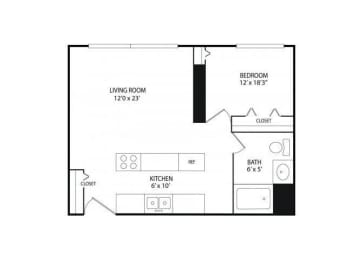Floor Plan  Winslow Commons Apartments in St. Paul, MN 1 Bedroom 1 Bath