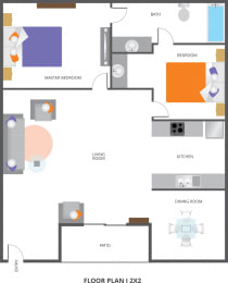 Almansor Villa 2 Bedroom Apartment Floor Plan