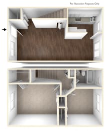Two Bedroom Apartment Floor Plan Colonial Estates Apartments