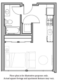 Floor Plan  Floorplan at The Whittaker, Washington 98116