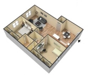 Floor Plan 2 Bedroom/2 Bathroom