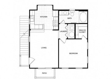 Carrington Floorplan 1 Bedroom 1 Bath 639 Total Sq Ft at Legacy Farm Apartments, Collierville, TN 38017