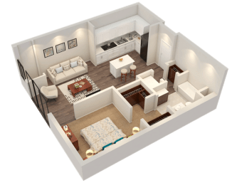 Apartment Floor Plan at Confluence on 3rd Apartments