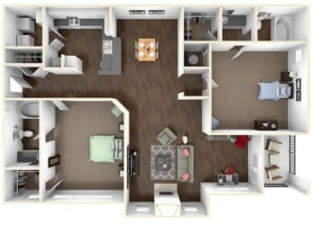 Floor Plan 2X2 Suite