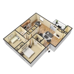 Floor Plan 2 Bedroom Apartment