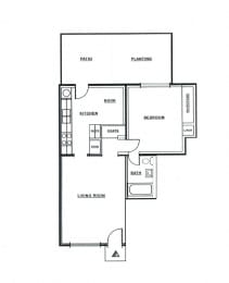 Floor Plan  Plan A l Reseda Village Green Apartments in Reseda, CA