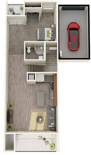 Floor Plan  1 bedroom 1 bathroom floor plan image in Phoenix AZ
