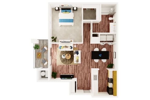 Floor Plan  North Creek Apartments 2 bedroom apartment