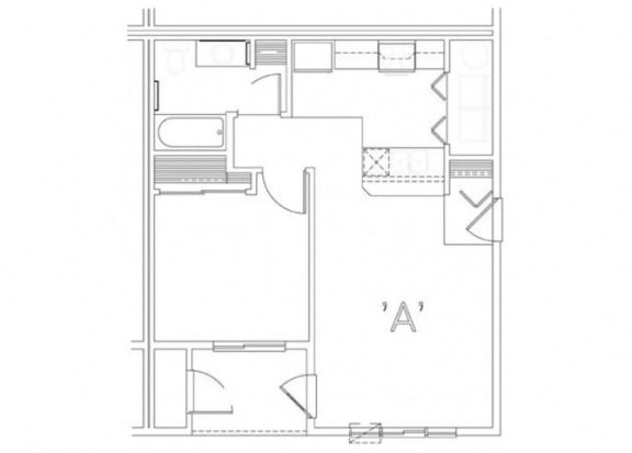 Floor Plan  1x1  Floor Plan Spokane, WA 99216 | Parkside at Mirabeau