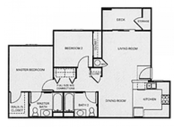 Floor Plan  2x2 Market floor plan at Aspen Ridge Apartments in Albuquerque, NM