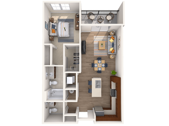 A3A 1Bed_1.5Bath A3A 1Bed_1.5Bath at Avenue Grand, White Marsh, MD, 21236