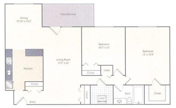 B1 Floor Plan at Amberleigh, Fairfax, VA