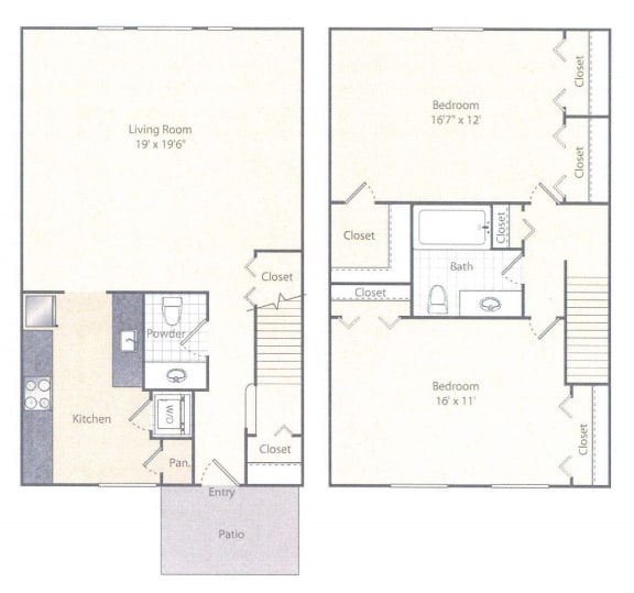 BTH1 Floor Plan BTH1 Floor Plan at Amberleigh, Fairfax