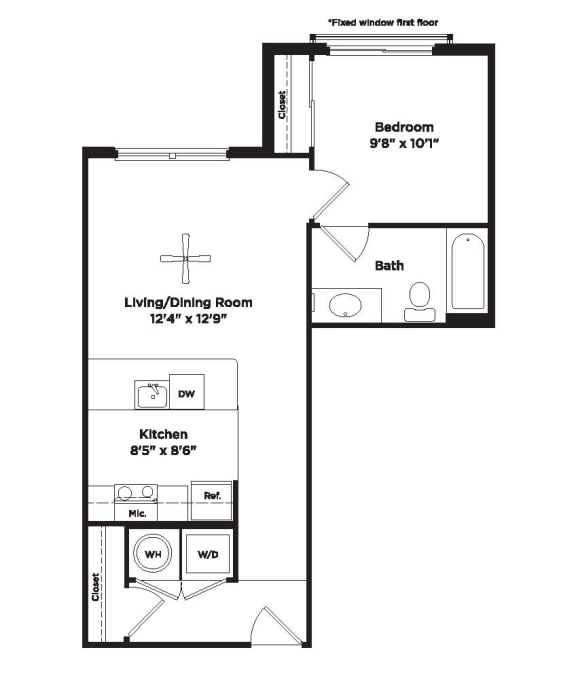 S3a Floor Plan at 800 Carlyle, Alexandria, VA