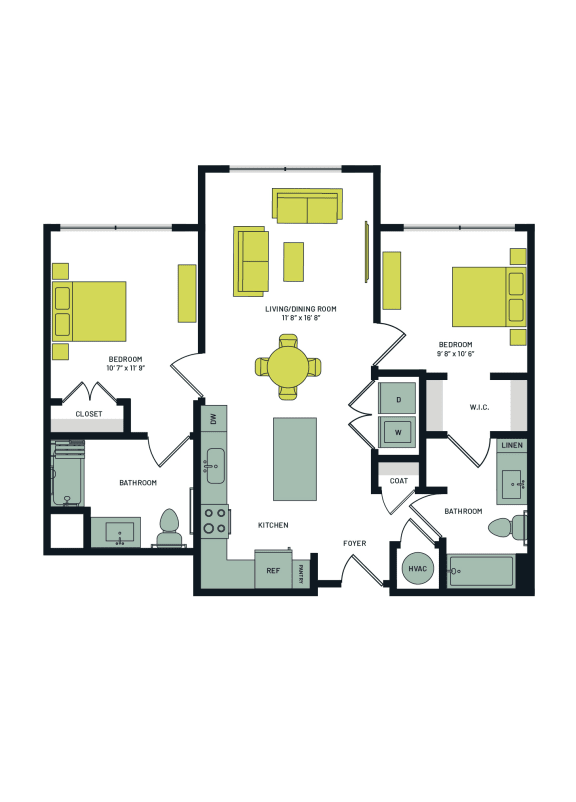 B8B Floor Plan B8B Floor Plan at Vesta Parkside, Washington, 20019