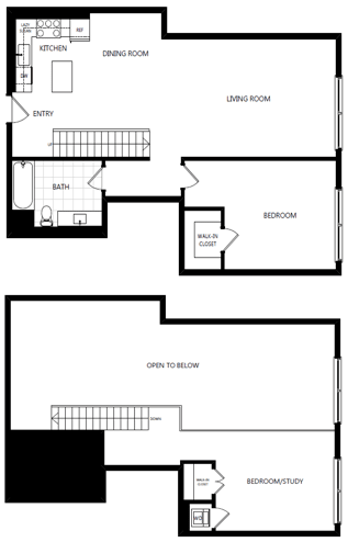unit 224_2 bedroom loft at The Mansfield at Miracle Mile, California, 90036