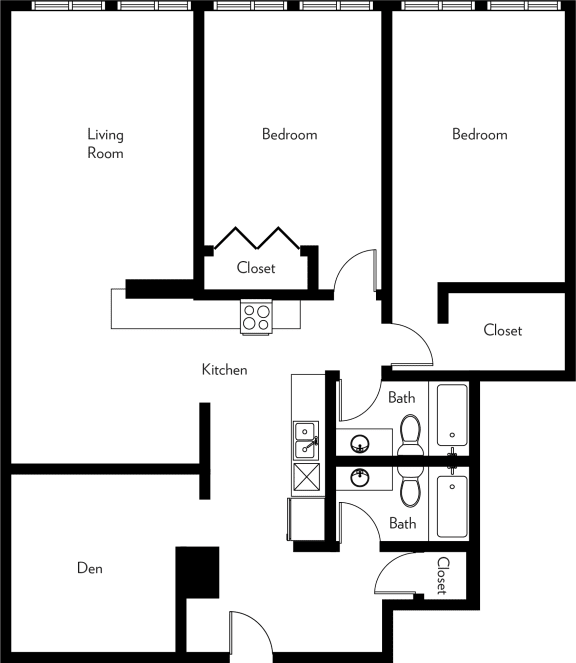 B2-F Floor Plan B2-F Floor Plan at The Luckman, Ohio