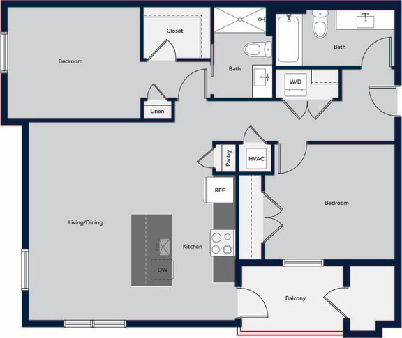 Two Bedroom-Large Floor Plan Two Bedroom-Large Floor Plan at Cielo, Santa Fe