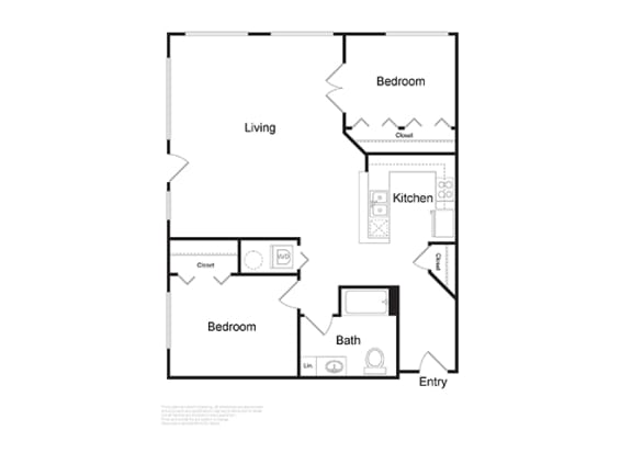 2 Bedroom 1 Bath 2 Bedroom 1 Bath