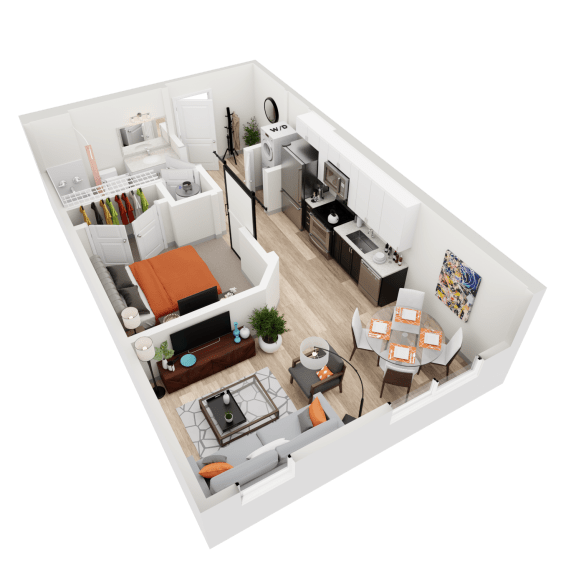 A1A Floor Plan at Vista Brooklyn, Jacksonville, 32202