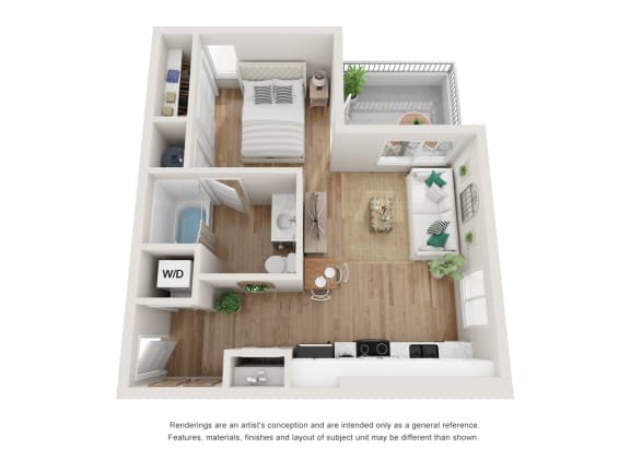 Studio floor plan at Alma Apartment Homes, Nevada