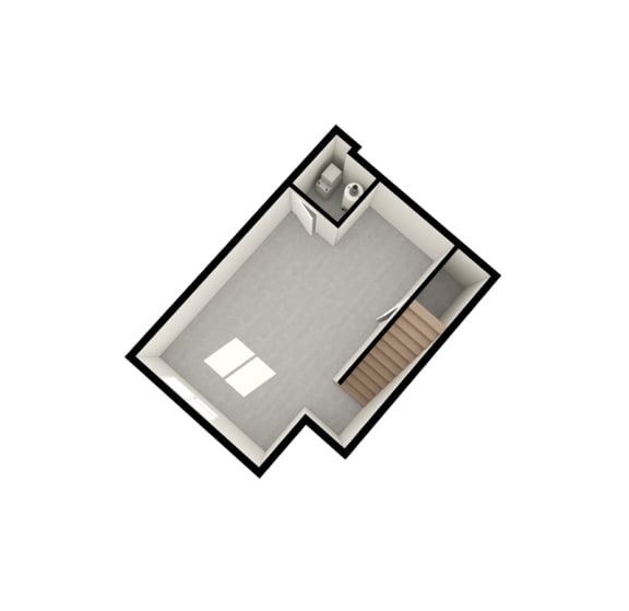 Arrowhead floor plan end unit with basement
