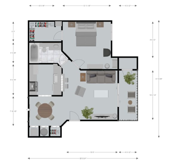 One bedroom one bathroom