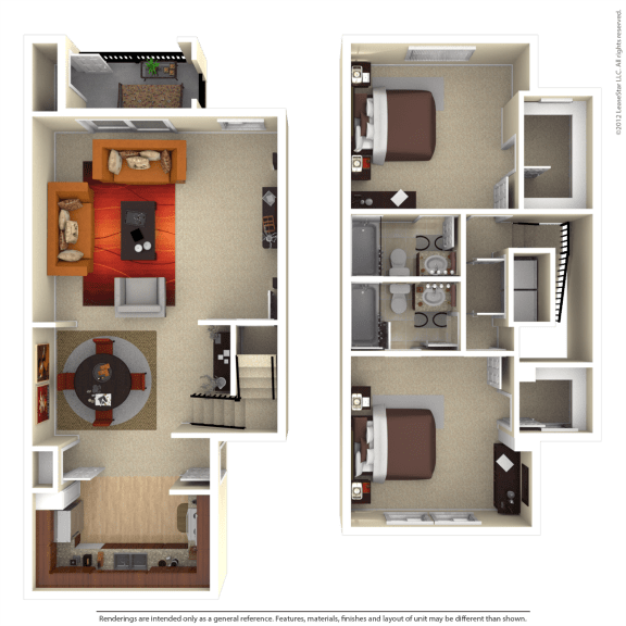 Floor Plan  2x2 Floor Plan 1360-1484 sf