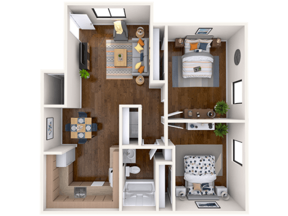 2 Bedrooms and 1 Bathroom Floor Plans B 2 Bedrooms and 1 Bathroom Floor Plans Bat Cordova Apartments, Arizona