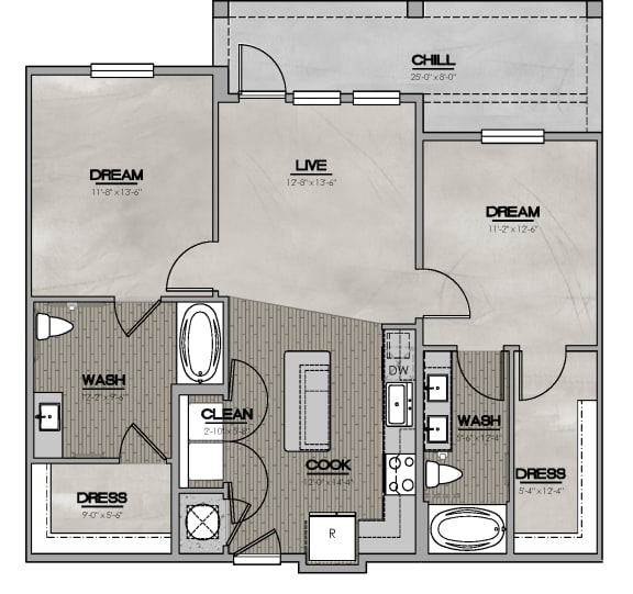 Floor Plans of Westhouse Flats in Fort Worth, TX