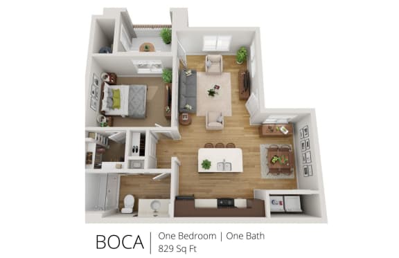 BOCA Floor Plan at SkyStone Apartments, Albuquerque, NM