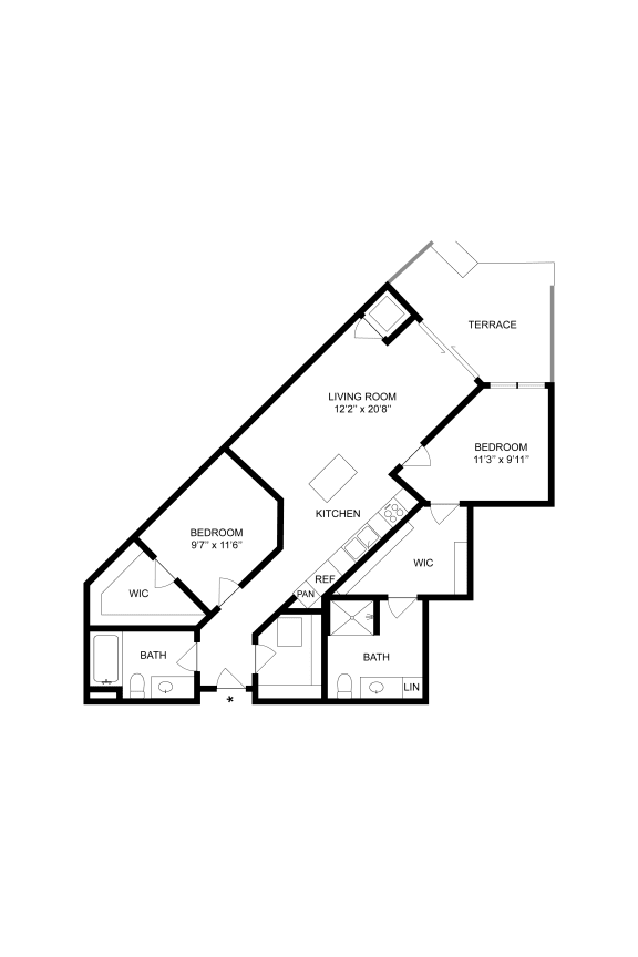 Floor Plan  two bedroom