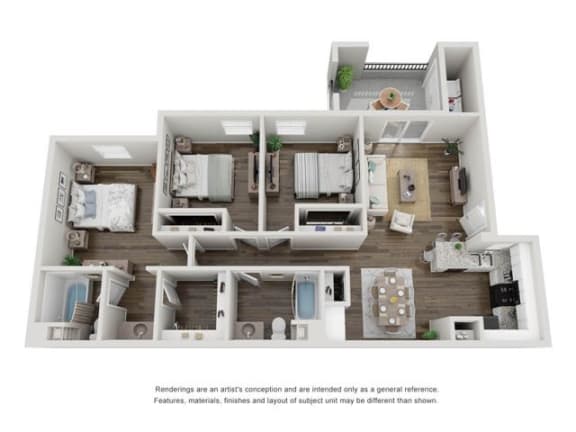 C1 3x2 1223 Sqft
