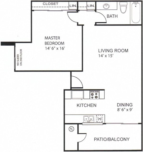 Floor Plan  C 765 SF Mira Crest Casa Capricorn floorplan