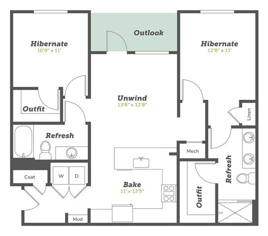 Two Bedroom Two Bedroom