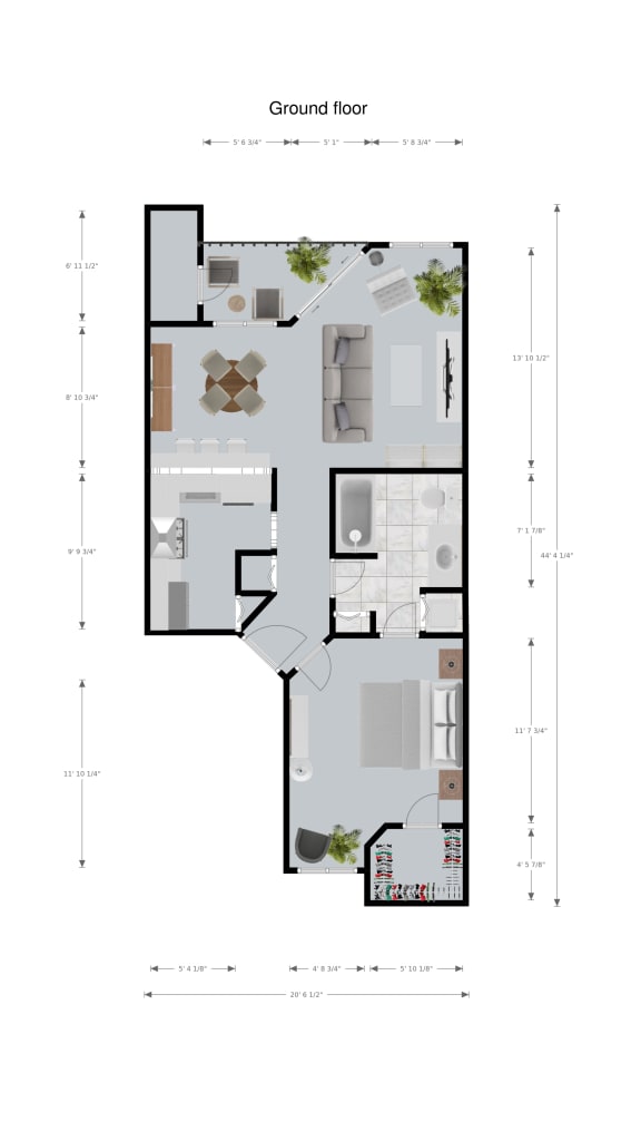 One bedroom one bathroom