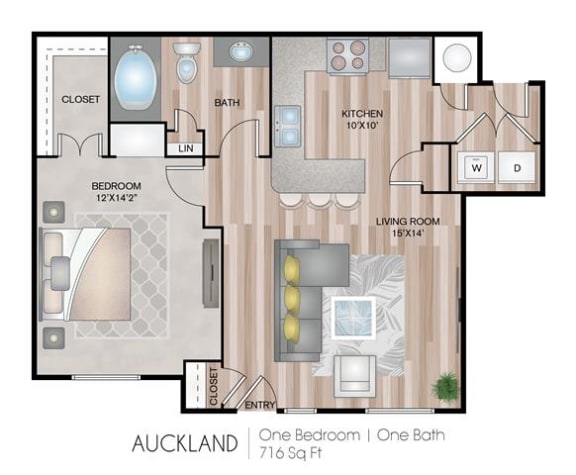 Auckland Floor Plan at Notting Hill, Atlanta, GA