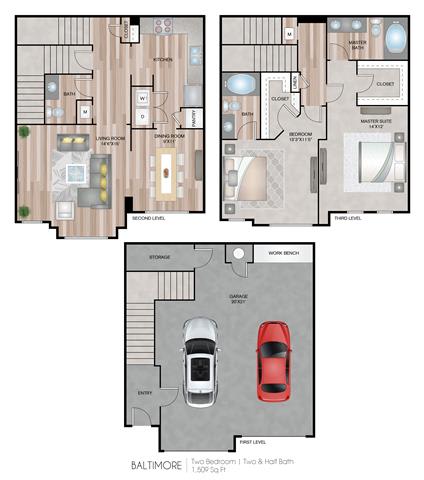 Baltimore Floor Plan Baltimore Floor Plan at Notting Hill, Georgia, 30346