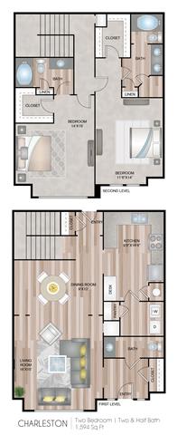 Charleston Floor Plan Charleston Floor Plan at Notting Hill, Atlanta, 30346