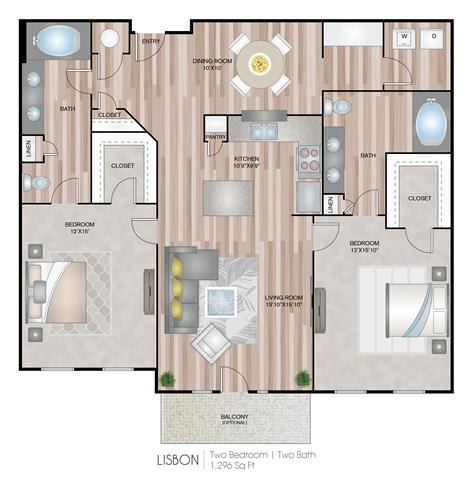 Lisbon Floor Plan Lisbon Floor Plan at Notting Hill, Atlanta, GA