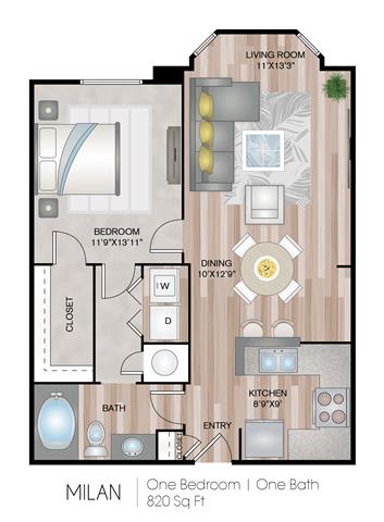 Milan Floor Plan Milan Floor Plan at Notting Hill, Atlanta, 30346