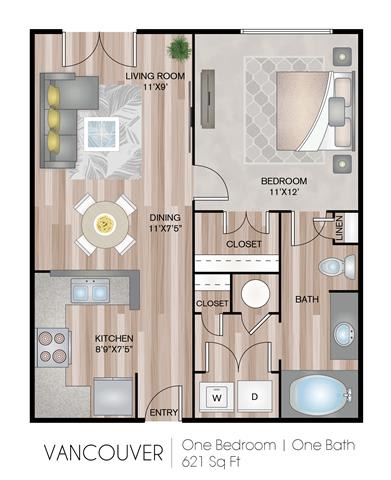 Vancouver Floor Plan at Notting Hill, Atlanta, GA, 30346