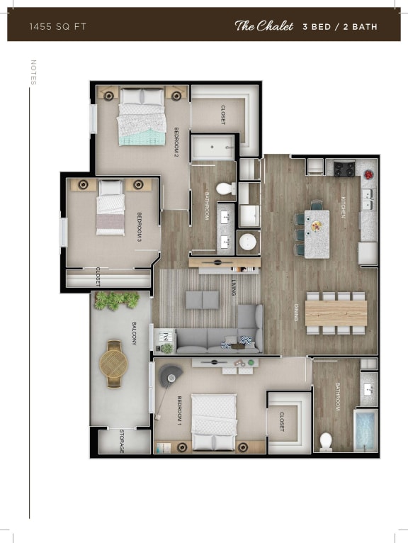 Floor Plan  3x2 1454 sf