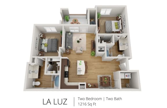 LA LUZ Floor Plan at SkyStone Apartments, Albuquerque