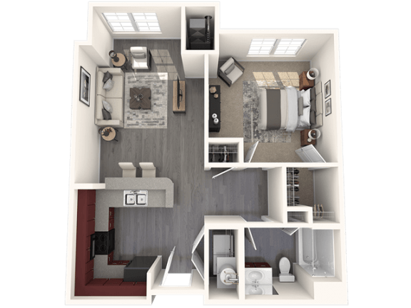 A6 Floor Plan A6 Floor Plan at Lux at Stoughton, Massachusetts