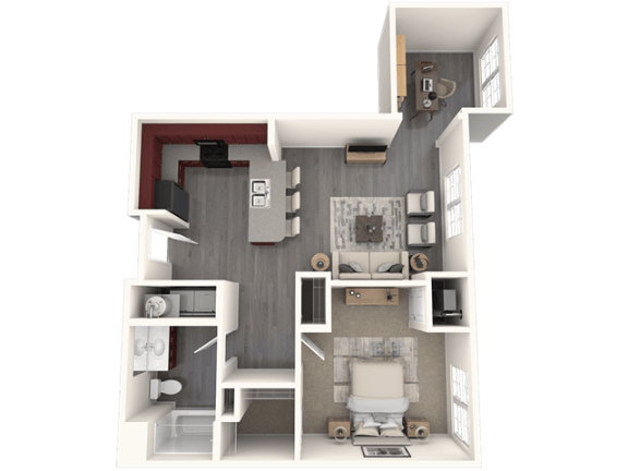 A8 Floor Plan A8 Floor Plan at Lux at Stoughton, Stoughton, MA, 02072